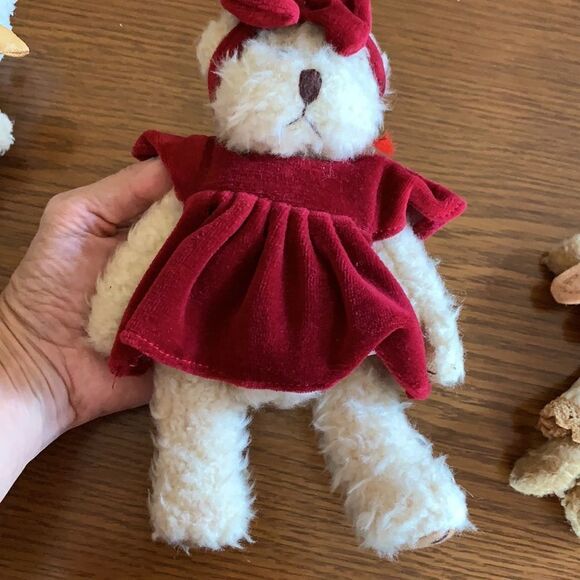 Lot of 3 Christmas bears to hang on tree or for decoration - Picture 5 of 8